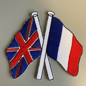 🛍️3 for $10 - Travel Patch - Union Jack🇬🇧 and French flag🇫🇷- never used